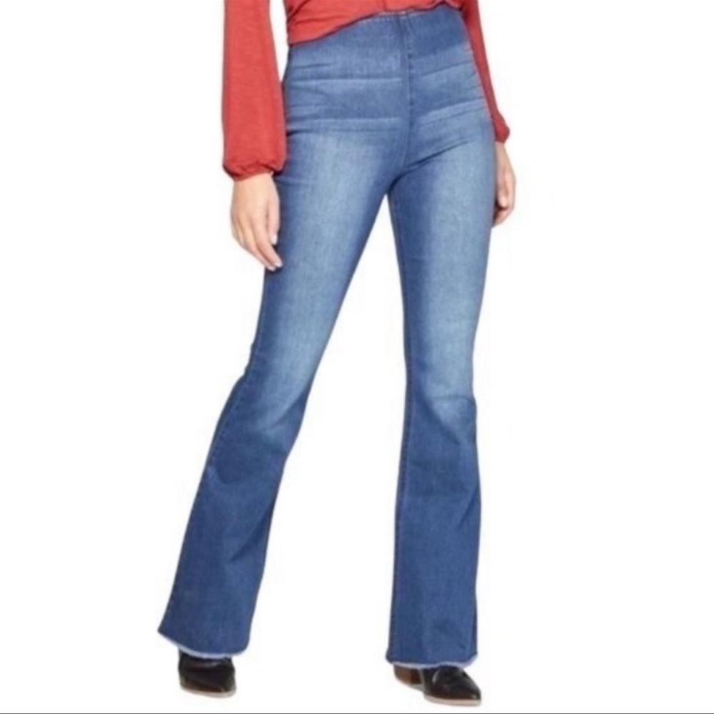 Raw Hem Knox Rose Flare Jeans